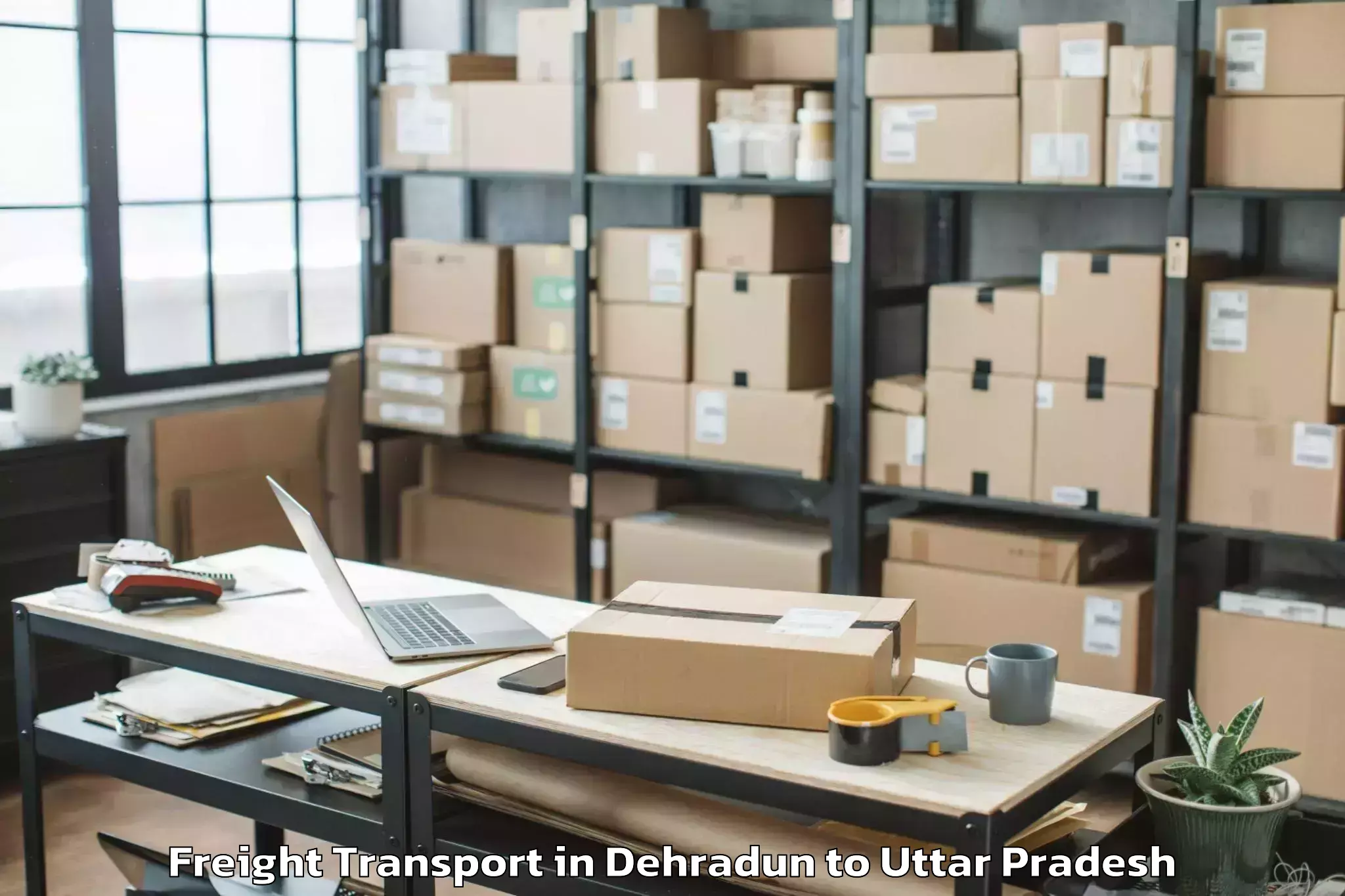 Top Dehradun to Belthara Road Freight Transport Available